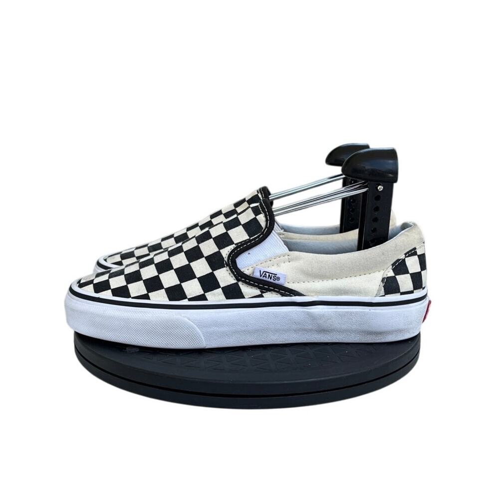 Vans Classic Slip On Checkerboard Black White Skate Shoes Sneakers Size 7